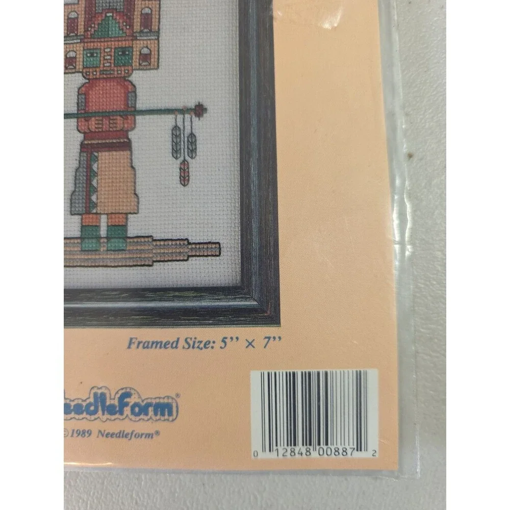 Vintage Southwest Needleform Cross Stitch Kit #887 5x7 in. Ceremonial Doll NEW